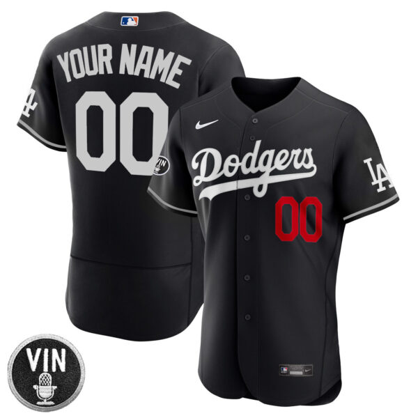 Los Angeles Dodgers Vin Scully Patch Custom Name & Number Flex Base Jersey Collection - All Stitched - Image 4