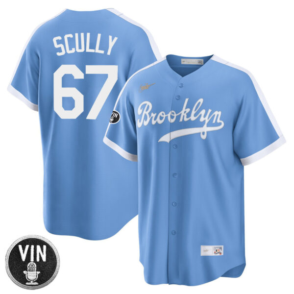 Los Angeles Dodgers Vin Scully Patch Jersey Collection - Stitched - Image 7