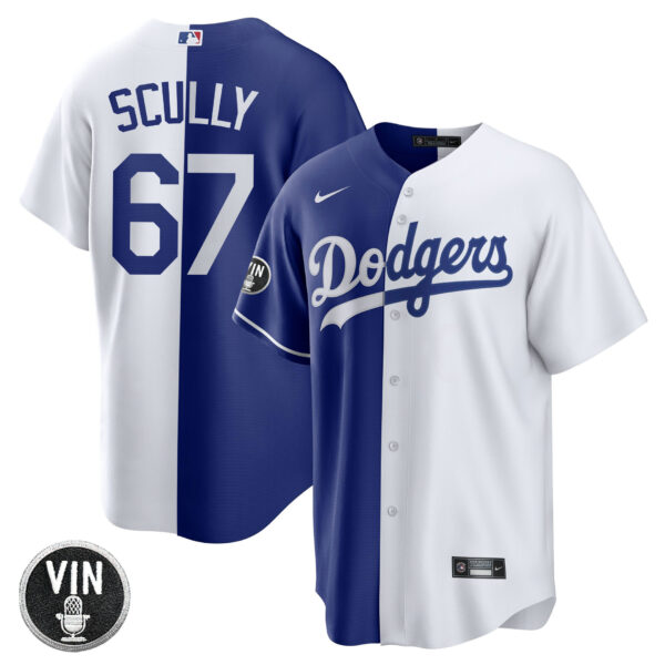 Los Angeles Dodgers Vin Scully Patch Jersey Collection - Stitched - Image 8