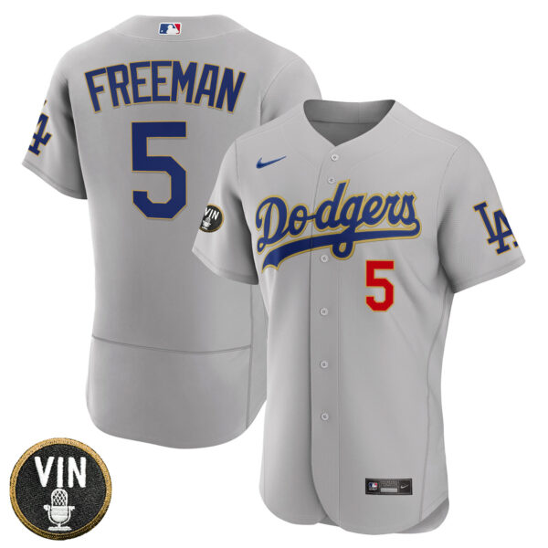 Women's Los Angeles Dodgers Vin Scully Patch Gold Trim Jersey - All Stitched - Image 48