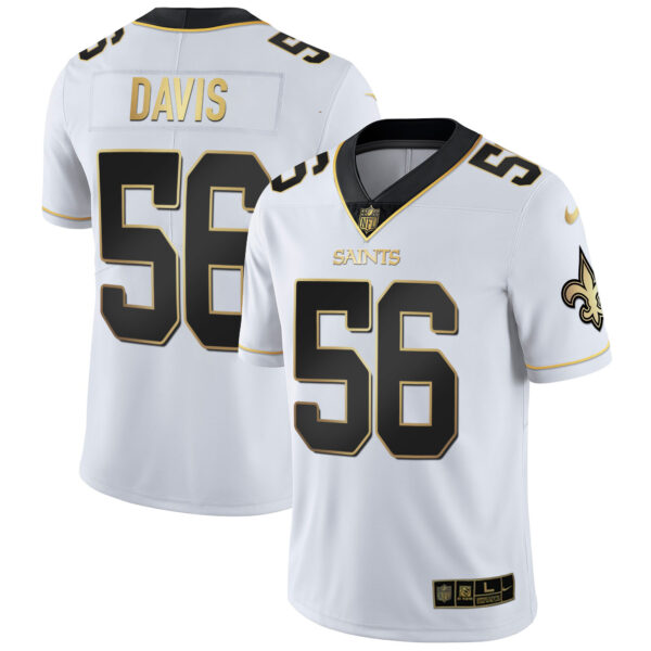 New Orleans Saints Vapor Untouchable White Gold Limited Player Jersey - All Stitched - Image 3