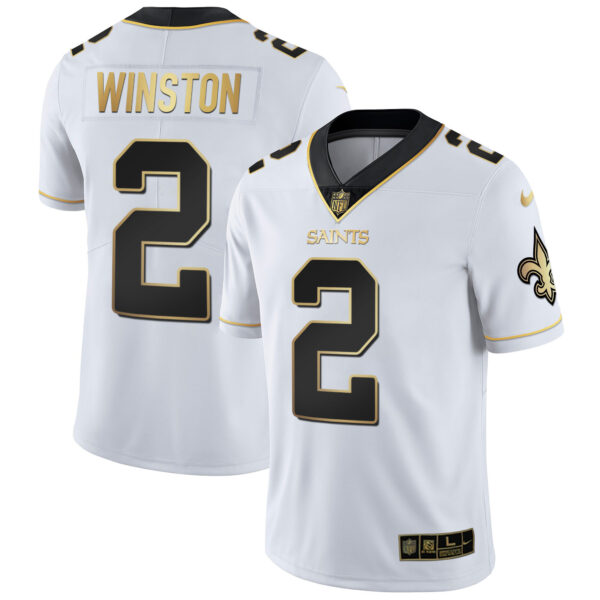 New Orleans Saints Vapor Untouchable White Gold Limited Player Jersey - All Stitched - Image 5