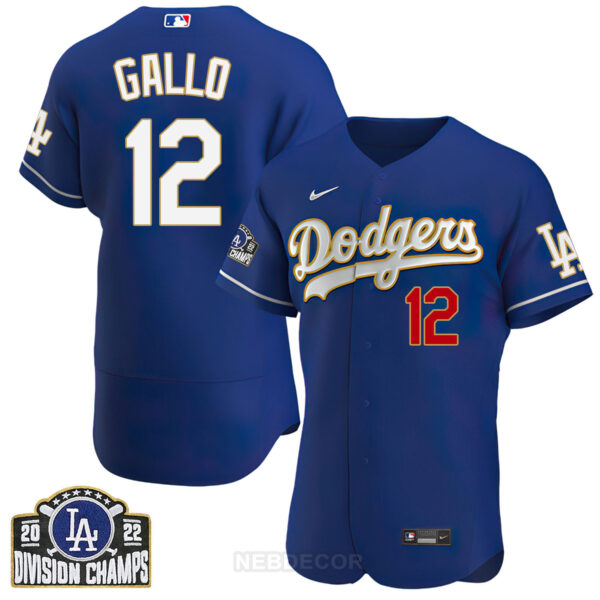 Women's Los Angeles Dodgers Patch NL West Division Champions 2022 Jersey - All Stitched - Image 2
