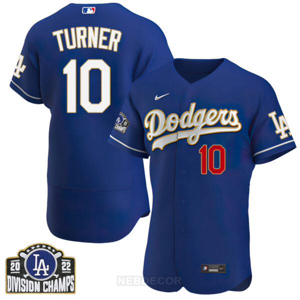 Women's Los Angeles Dodgers Patch NL West Division Champions 2022 Jersey - All Stitched - Image 6