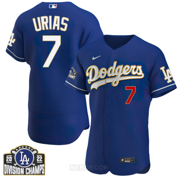 Women's Los Angeles Dodgers Patch NL West Division Champions 2022 Jersey - All Stitched - Image 7