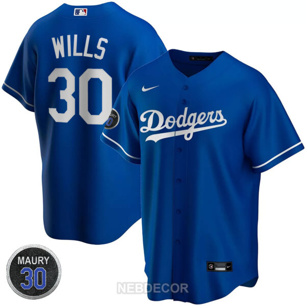 Los Angeles Dodgers Maury Wills Patch Jersey Collection - All Stitched - Image 3