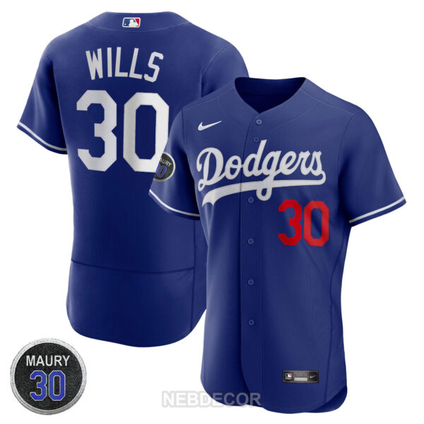 Los Angeles Dodgers Maury Wills Patch Jersey Collection - All Stitched - Image 4