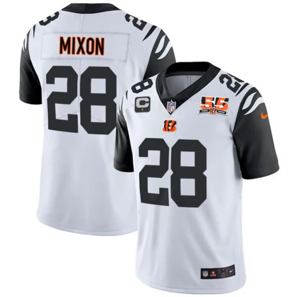 Men's Cincinnati Bengals 55th 1968 - 2022 Anniversary Patch Player Vapor Limited Jersey - All Stitched - Image 5
