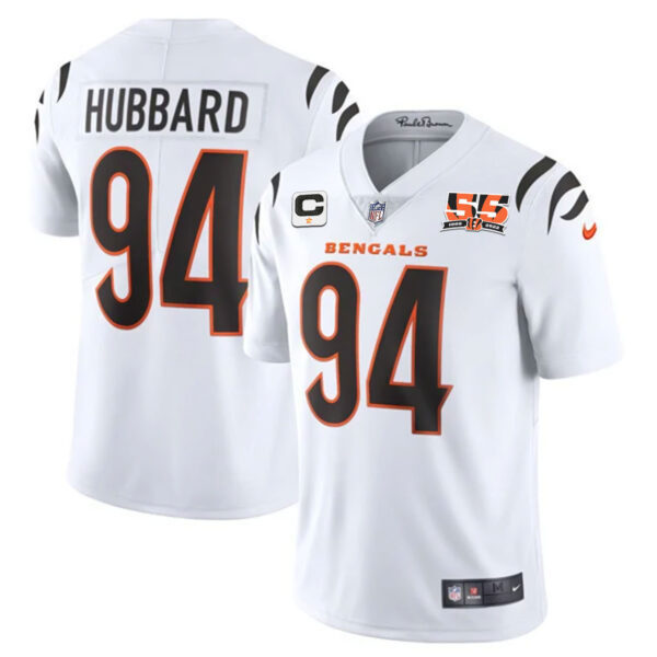 Men's Cincinnati Bengals 55th 1968 - 2022 Anniversary Patch Player Vapor Limited Jersey - All Stitched - Image 30