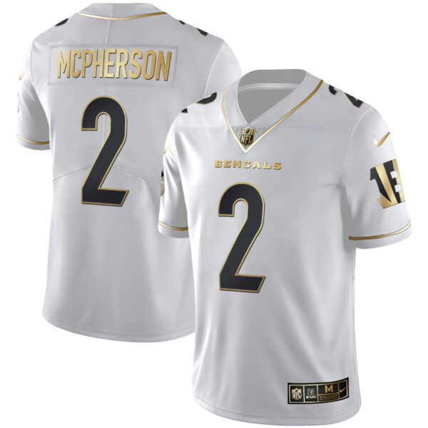 Women's Cincinnati Bengals White Gold & Black Gold Jersey - All Stitched - Image 3
