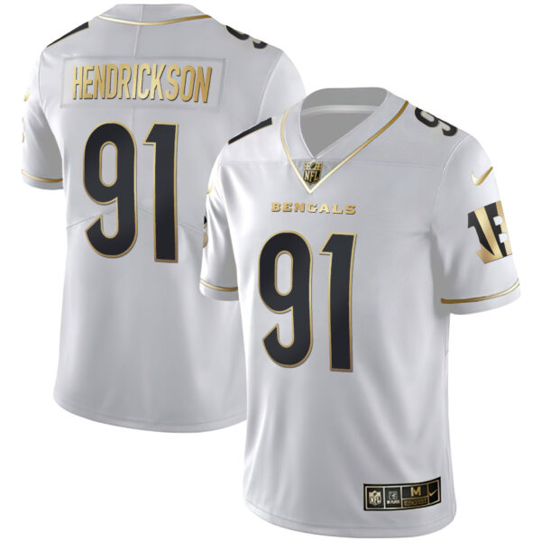 Women's Cincinnati Bengals White Gold & Black Gold Jersey - All Stitched - Image 5