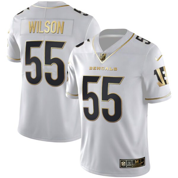 Women's Cincinnati Bengals White Gold & Black Gold Jersey - All Stitched - Image 6