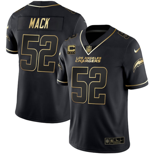 Men's Los Angeles Chargers White Gold & Black Gold Jersey - All Stitched - Image 8