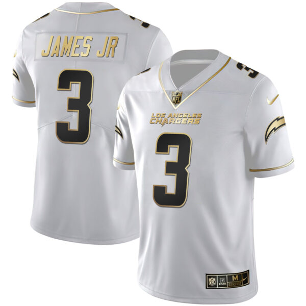 Women's Los Angeles Chargers White Gold & Black Gold Jersey - All Stitched - Image 2
