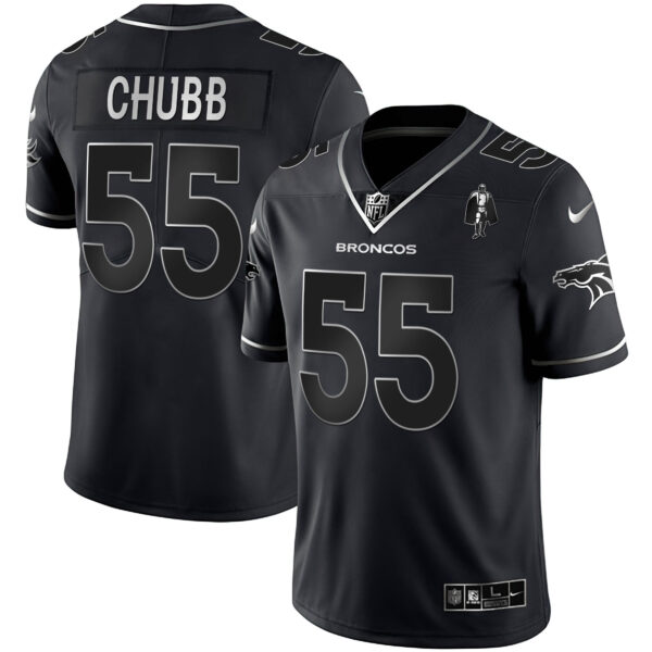Men's Denver Broncos White Gold and Black Gold Jersey - All Stitched - Image 15