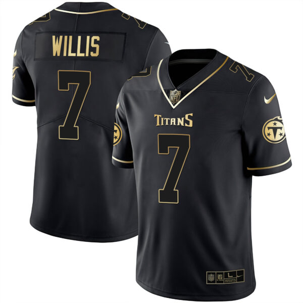 Men's Tennessee Titans White Gold & Black Gold Jersey - All Stitched - Image 10