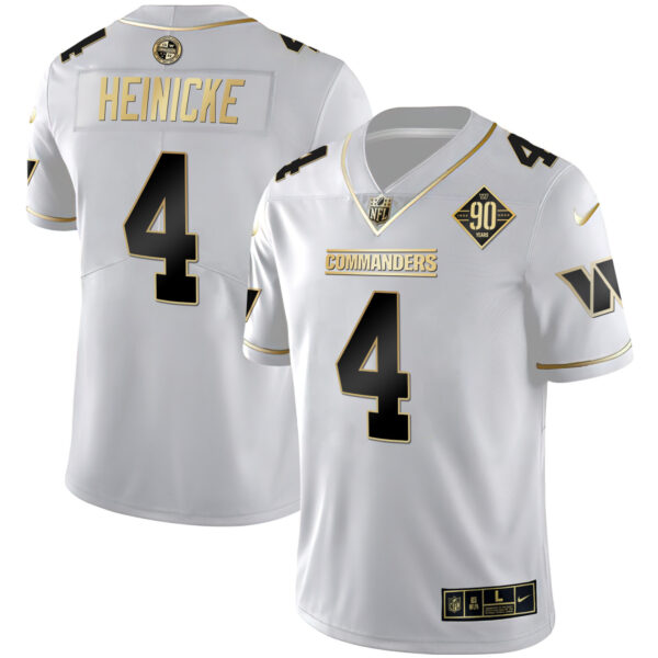 Women's Washington Commanders White Gold & Black Gold Vapor Limited Jersey - All Stitched - Image 2