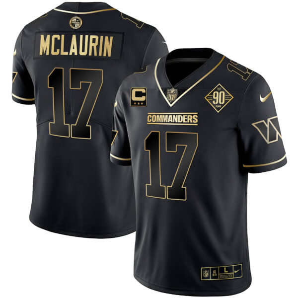 Women's Washington Commanders White Gold & Black Gold Vapor Limited Jersey - All Stitched - Image 7