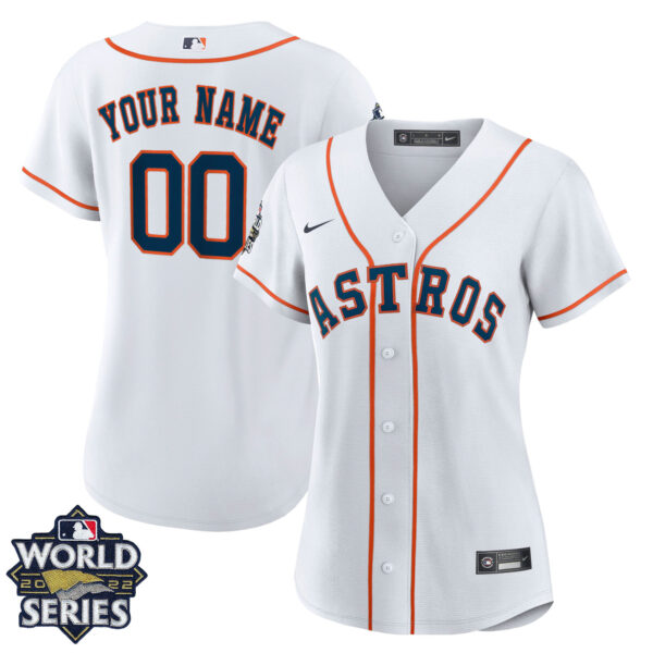 Houston Astros 2022 World Series Custom Name And Number Home Player Jersey - White - All Stitched - Image 3