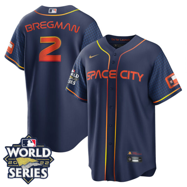 Men's Houston Astros Space City 2022 World Series Jersey – All Stitched - Image 10