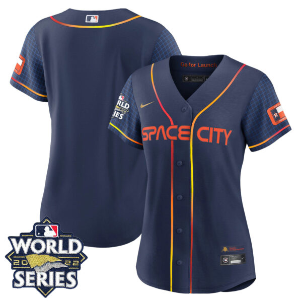 Women's Houston Astros Space City 2022 World Series Jersey – All Stitched - Image 7