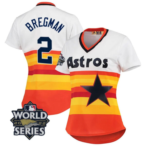 Houston Astros 2022 World Series White Home Cooperstown Collection Player Jersey - All Stitched - Image 14