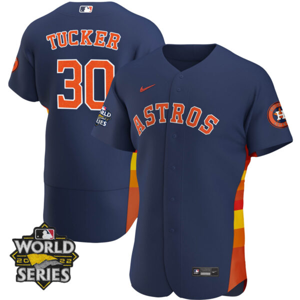 Women's Houston Astros Alternate Navy 2022 World Series Player Jersey - All Stitched - Image 12
