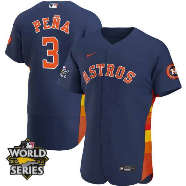 Women's Houston Astros Alternate Navy 2022 World Series Player Jersey - All Stitched - Image 7