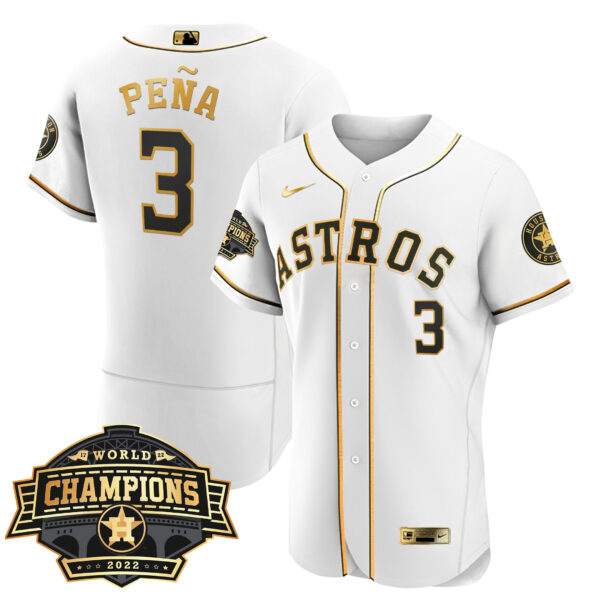 Women's Houston Astros 2022 World Series Champions Patch Limited Jersey - All Stitched - Image 36
