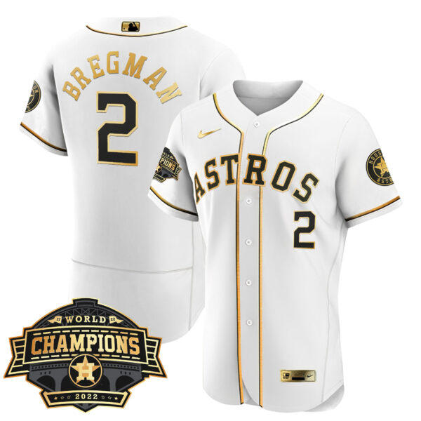 Youth's Houston Astros 2022 World Series Champions Patch Limited Jersey - All Stitched - Image 30