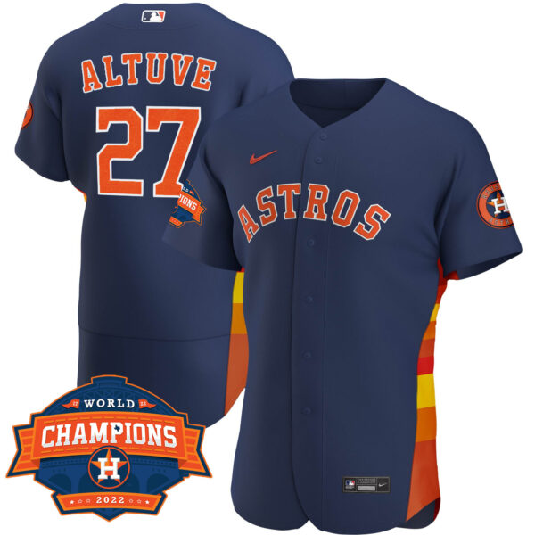 Women's Houston Astros Alternate Navy 2022 Champions Limited Player Jersey - All Stitched - Image 10