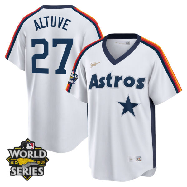 Houston Astros Home Cooperstown 2022 World Series Player Jersey - All Stitched - Image 3