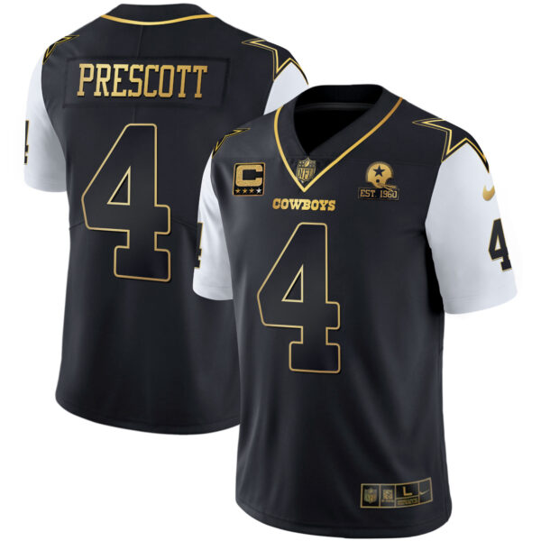 Men's Cowboys Color Rush Vapor Black & White Gold Limited - All Stitched - Image 9