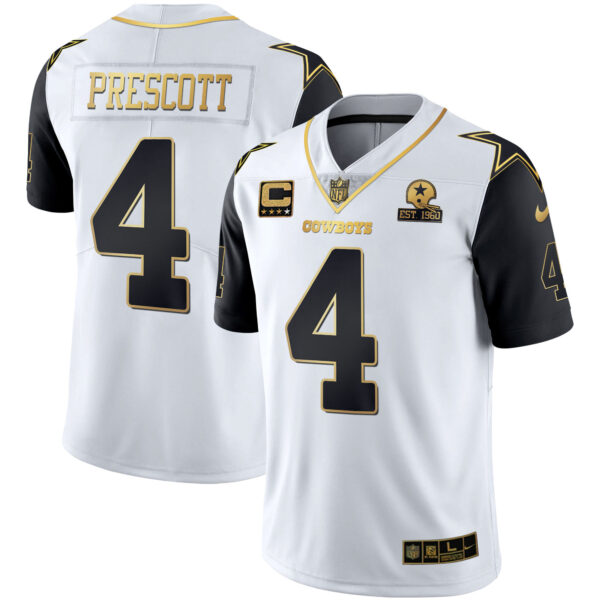 Men's Cowboys Color Rush Vapor Black & White Gold Limited - All Stitched - Image 2