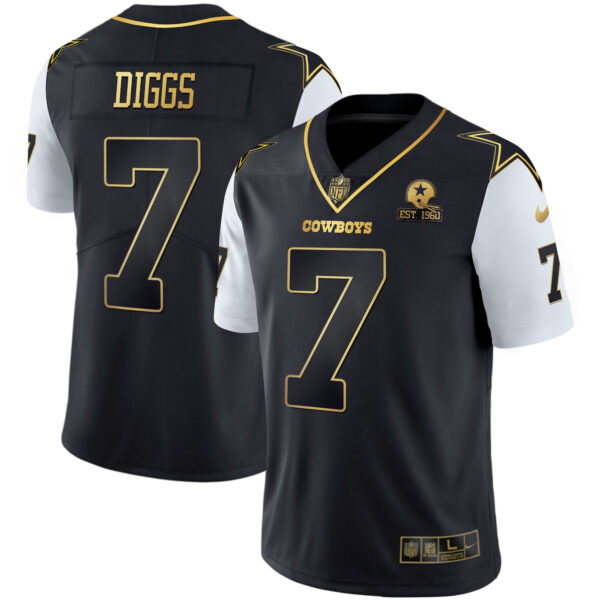 Men's Cowboys Color Rush Vapor Black & White Gold Limited - All Stitched - Image 14