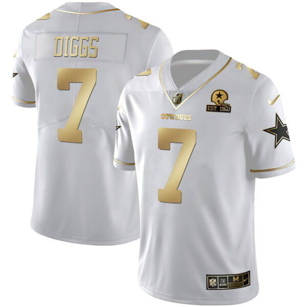 Men's Cowboys Black & White Gold Vapor Limited - All Stitched - Image 14