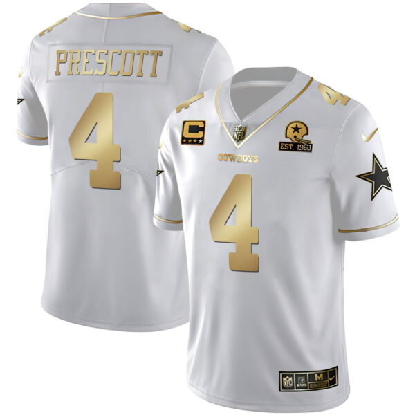 Men's Cowboys Black & White Gold Vapor Limited - All Stitched - Image 9