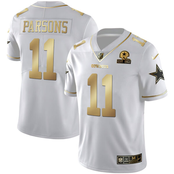 Men's Cowboys Black & White Gold Vapor Limited - All Stitched - Image 8