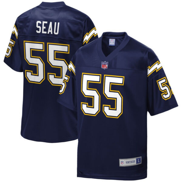 Junior Seau San Diego Chargers Navy Jersey - All Stitched - Image 2