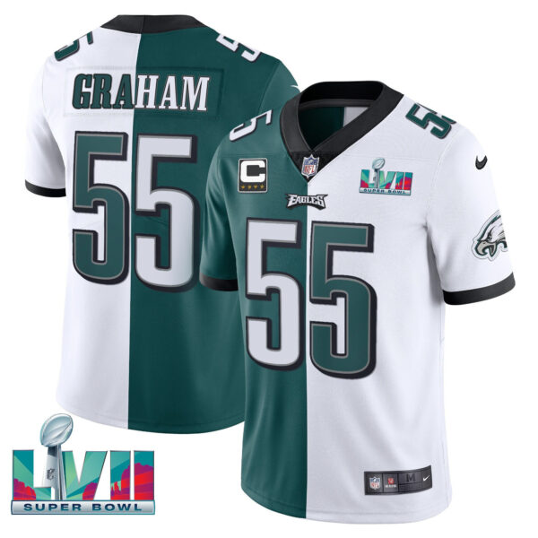 Youth's Eagles Super Bowl Patch Vapor Jersey - All Stitched - Image 40