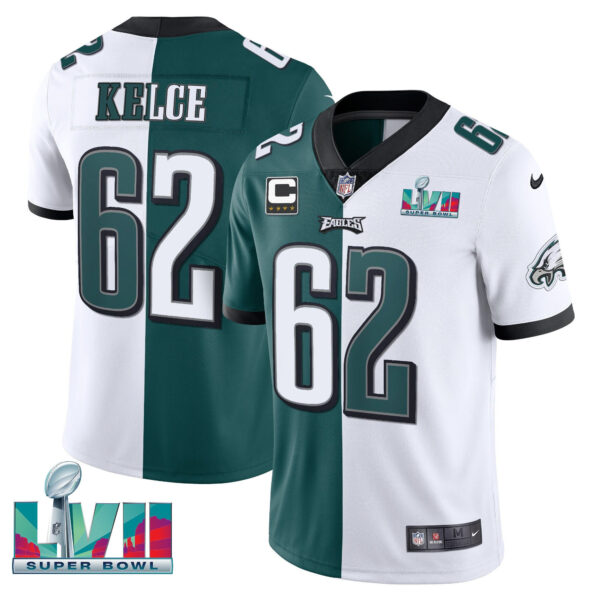 Youth's Eagles Super Bowl Patch Vapor Jersey - All Stitched - Image 43