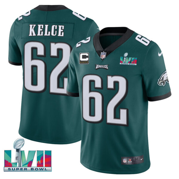 Youth's Eagles Super Bowl Patch Vapor Jersey - All Stitched - Image 16