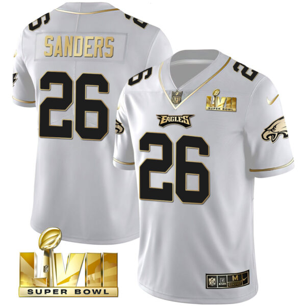Youth's Eagles Super Bowl Vapor Gold Jersey - All Stitched - Image 18