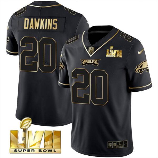 Youth's Eagles Super Bowl Vapor Gold Jersey - All Stitched - Image 5