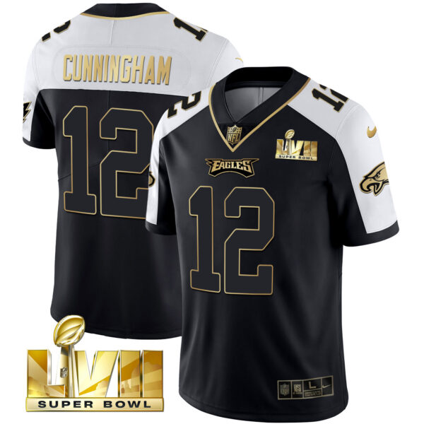 Youth's Eagles Super Bowl Vapor Gold Jersey - All Stitched - Image 30