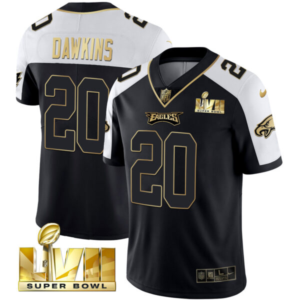 Youth's Eagles Super Bowl Vapor Gold Jersey - All Stitched - Image 32