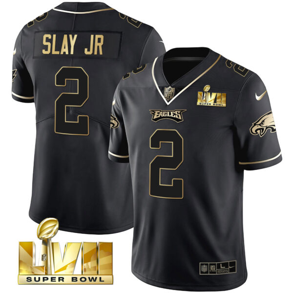 Youth's Eagles Super Bowl Vapor Gold Jersey - All Stitched - Image 8