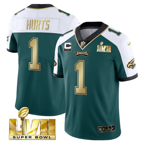 Youth's Eagles Super Bowl Vapor Gold Jersey - All Stitched - Image 37