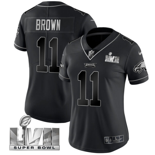 Women's Eagles Super Bowl LVII Gold Vapor Jersey - All Stitched - Image 42