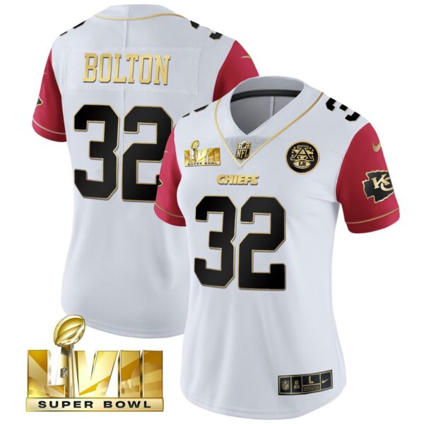 Women's Chiefs Super Bowl Vapor Gold Jersey - All Stitched - Image 43